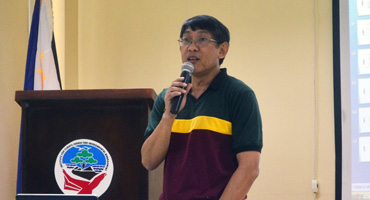 FERD Director Dr. Feliciano G. Calora Jr. delivers his message during the program review. Photo from the Forest and Environment Research Division (FERD)